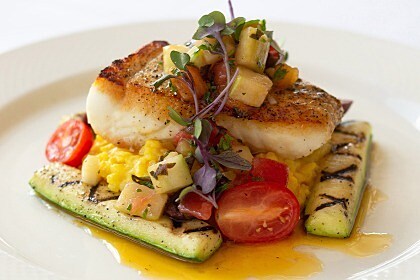 Meerval met saffraan risotto